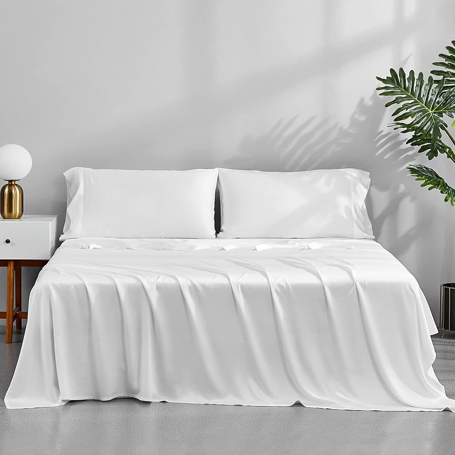 ACCURATEX Cooling Sheets Full Size White - 100% Viscose Made from Bamboo, Luxury Hotel Sheet Set ... | Amazon (US)