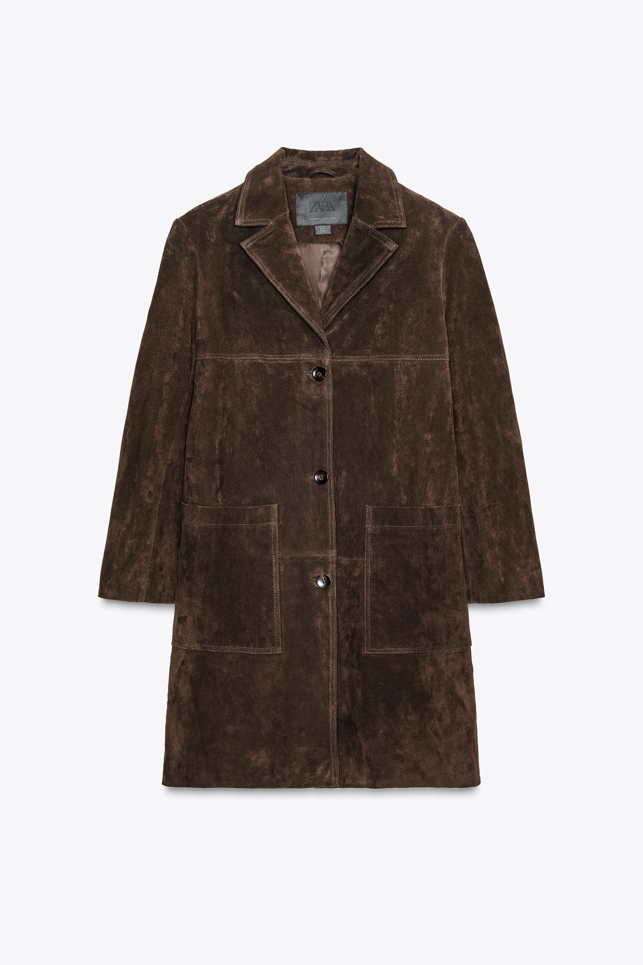 100% SUEDE LEATHER COAT ZW COLLECTION LIMITED EDITION | Zara UK