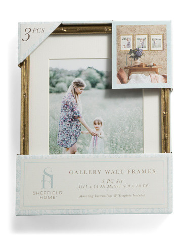 3pk 11x14 Matted To 8x10 Metallic Wall Portrait Frames Set | TJ Maxx