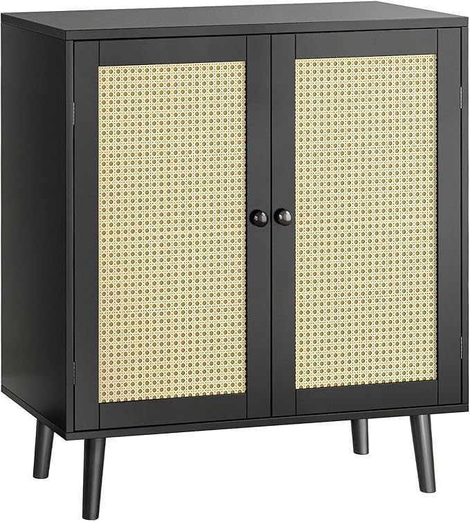 Buffet Cabinet with Storage, Storage Cabinet with Synthetic Rattan Decor Doors, Accent Cabinet wi... | Amazon (US)