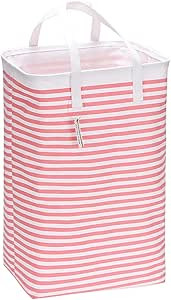 Sea Team 23.6" Large Size Canvas Fabric Laundry Hamper Collapsible Rectangular Storage Basket wit... | Amazon (US)