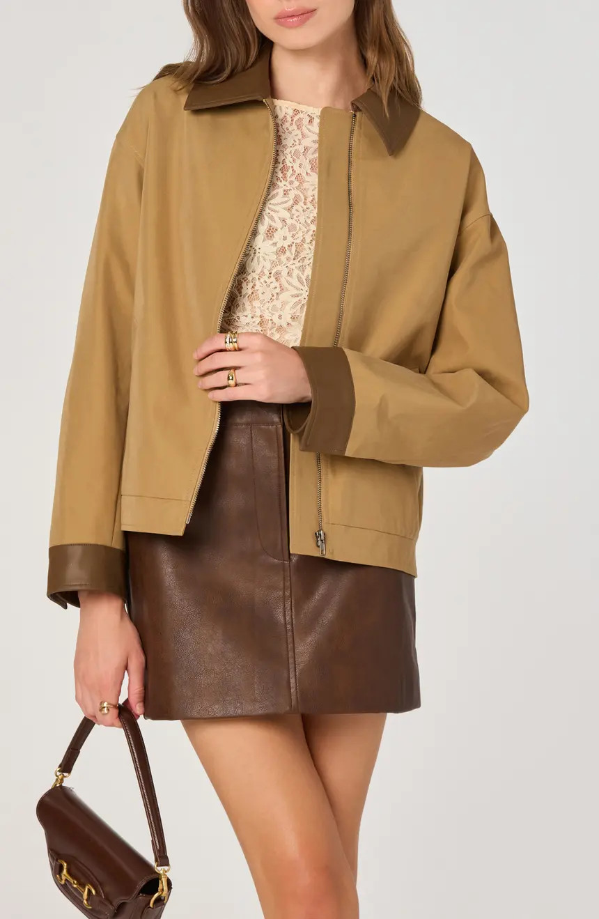 ASTR the Label Contrast Collar Jacket | Nordstrom | Nordstrom