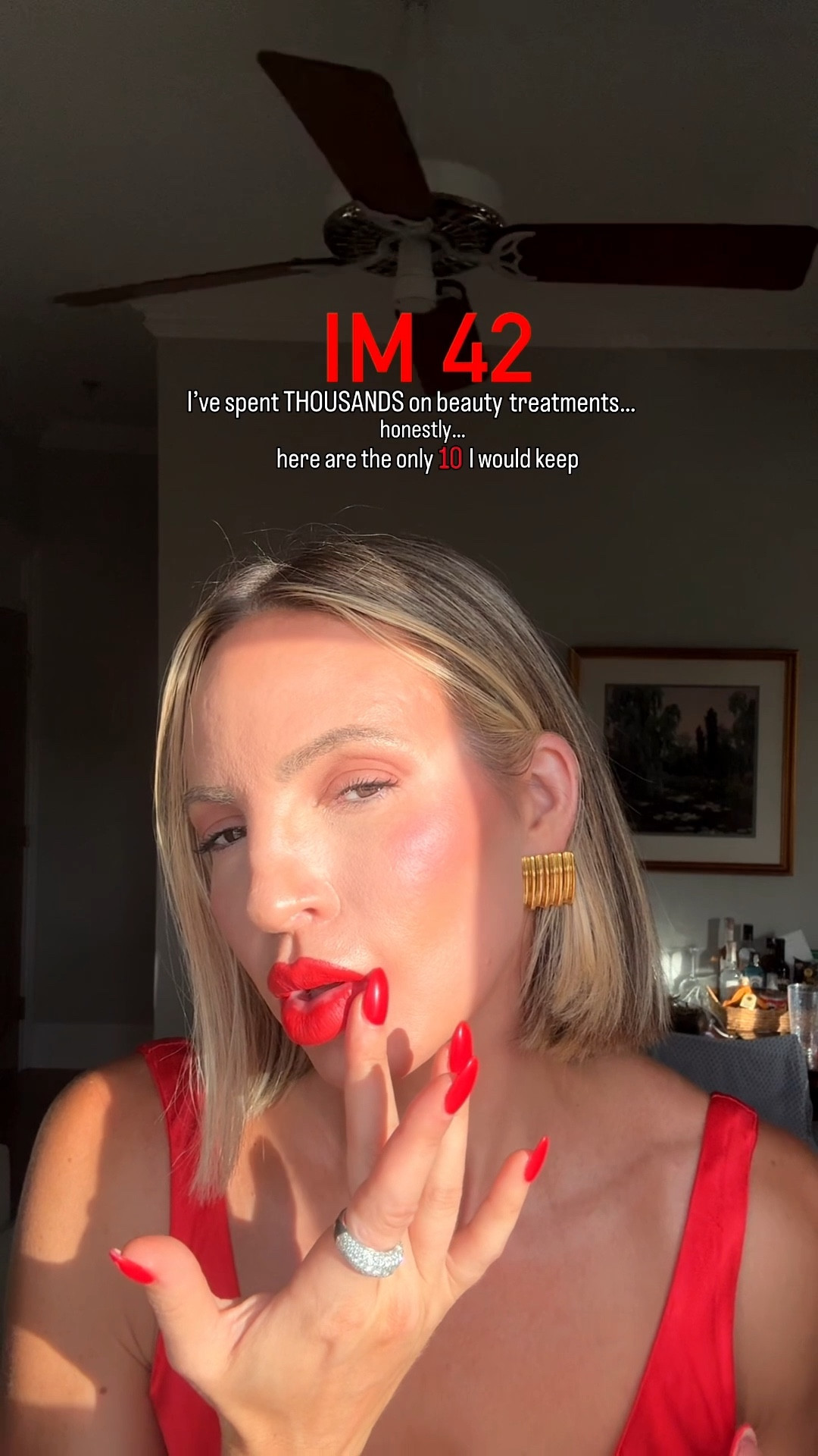 Out of all the beauty treatments I’ve tried, here are the 10 I would actually keep. 
￼￼
1. Fractionated CoolPeel
A gentle CO2 laser that resurfaces the skin and boosts collagen with minimal downtime—helps soften fine lines and improve texture.

2. Lip Lift
Shortens the space between the nose and lip, which makes the lips look fuller and the face more youthful.

3. Lip Filler (½ syringe every other year)
A small amount restores volume and smooths lip lines without looking overfilled.

4. Microneedling with PDGF (in office)
A deeper treatment that stimulates serious collagen production. PDGF growth factors help the skin repair thicker, healthier, and more youthful.

5. At-home microneedling
A more shallow treatment I do for maintenance between my in-office microneedling with PDGF to help keep collagen production going. I use the Dr. Pen M8 (can’t link) and the hyaluronic acid (the individually wrapped ones)for slip. I apply the calecim or biopelle 40 growth factors immediately after. 

6. Skin stamping with growth factors
A gentle weekly treatment I do at .25 depth mainly to help my growth factors absorb better and keep my skin looking smooth and hydrated. I will use the calecim or biopelle

7. IPL (don’t forget chest + hands)
Targets sunspots, redness, and broken capillaries to make skin look clearer and more even.

8. Botox / Dysport
Relaxes the muscles that cause expression lines and helps prevent deeper wrinkles from forming.

9. Skin flooding
Layering hydrating products like toners and essences (I usually do 2 toners and 3 essences back to back morning and night)onto slightly damp skin to deeply saturate the skin with moisture.

10. Tretinoin
The gold standard for anti-aging—boosts collagen, speeds up cell turnover, and improves fine lines, texture, and overall skin quality. I use the la roche posay b5 balm as my final step when using tretinoin to help with irritation. ￼

Linked my favorite skincare products I use every day, including what I use for microneedling, and skin stamping ￼

#LTKBeauty #LTKstorytime #LTKOver40