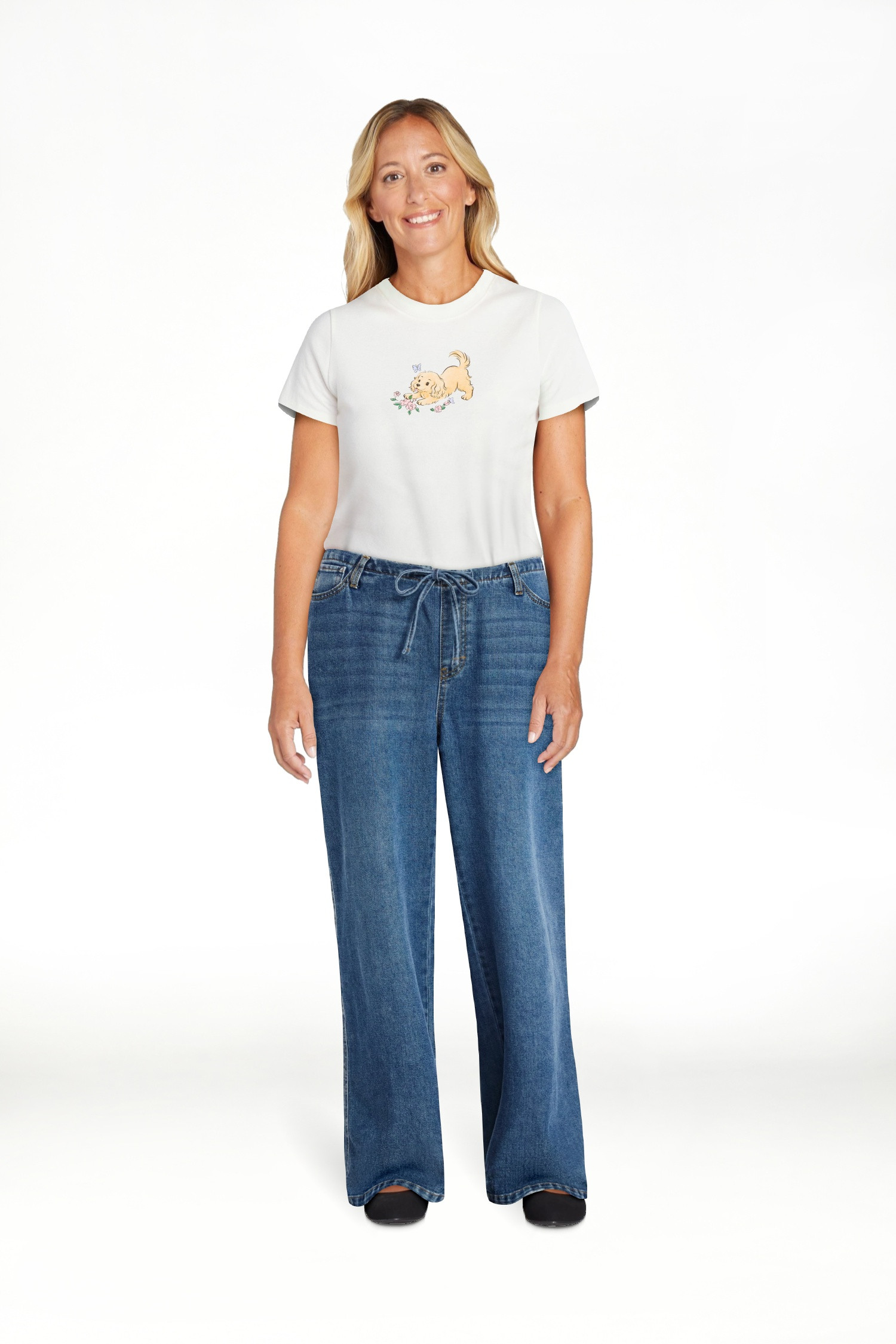 No Boundaries Mini Waistband Wide Leg Pants, 31'' Inseam, Women's Sizes XXS-XXL | Walmart (US)