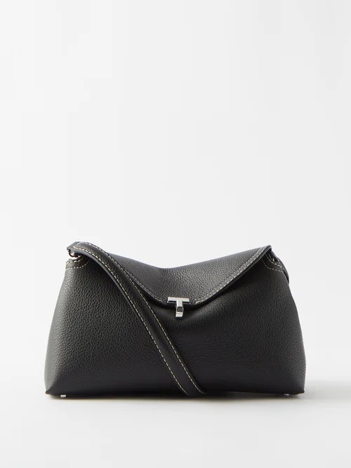 Toteme - T-lock Leather Cross-body Bag - Womens - Black | Matches (US)