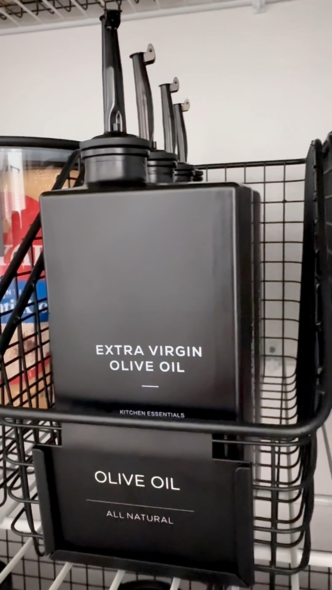 Amazon organization in my kitchen.
matte black oil jars, labels and wire basket.

#LTKhome #LTKstyletip #LTKluxury
