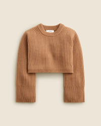 Click for more info about Spring Street cropped ribbed cashmere crewneck sweater