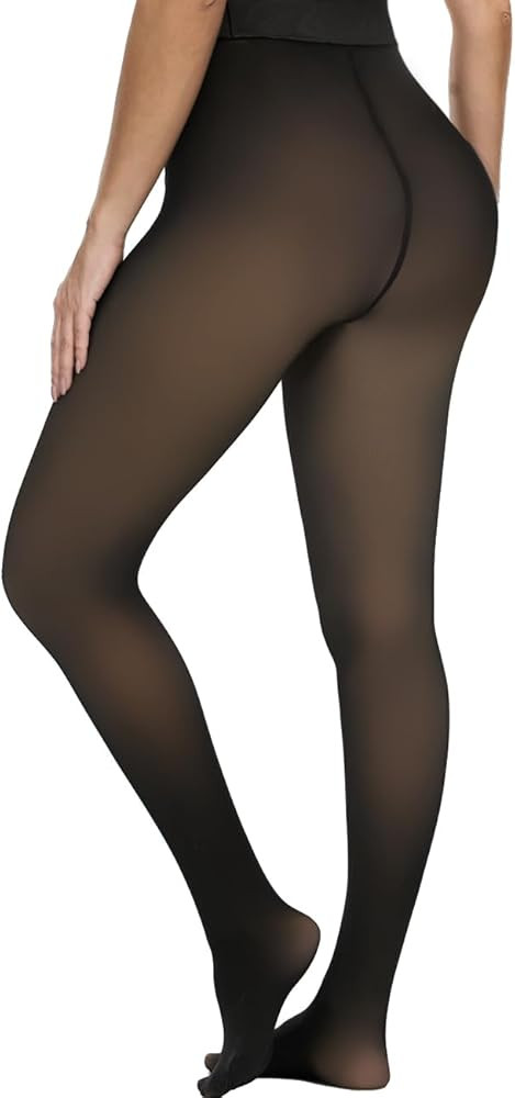 Fleece Lined Tights Leggings for Women, Black Tights Winter Warm Tights for Women Thermal Stockin... | Amazon (US)