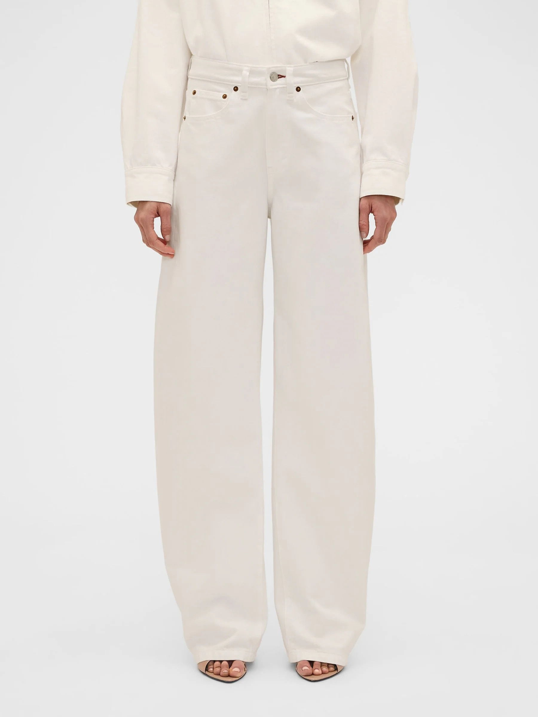 Gap Gap x Victoria Beckham White High Waisted Arc Jeans | GAP UK
