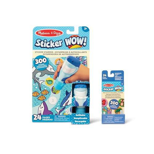 Melissa & Doug Sticker Wow!™ Shark Bundle: 24-Page Activity Pad, Sticker Stamper, 500 Stickers, Mini Pad, Arts and Crafts Fidget Toy Collectible Character | Amazon (US)