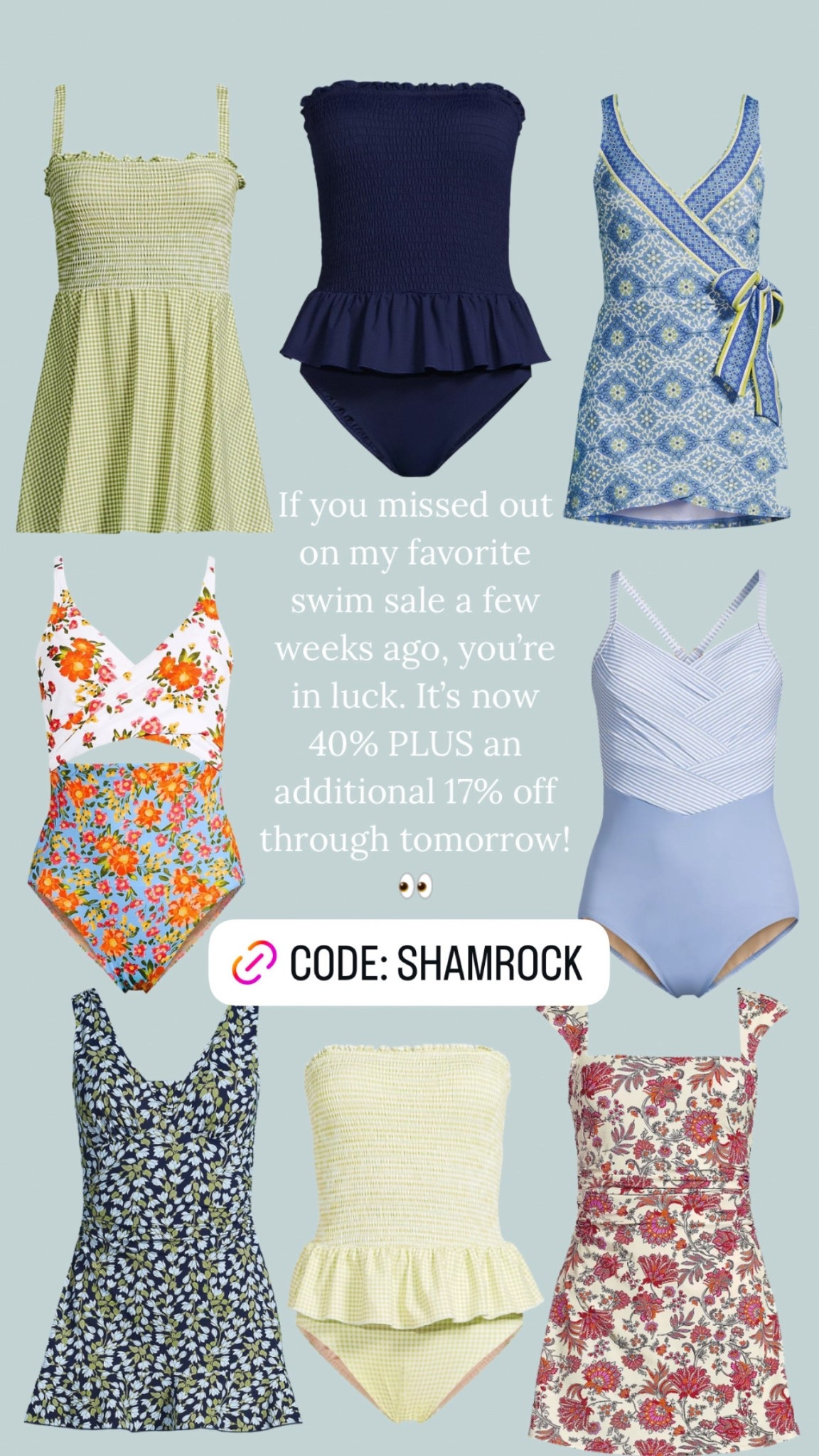 The best swimwear for postpartum! Or for anytime. It’s currently 40% off and an extra 17% off through tomorrow (March 17)! They usually run it 40% off, so the extra 17% is a nice treat!

Postpartum swim 
Swim dress
Swim dresses
Swimsuit
Women’s swim
Mom swimsuit
Mom swimwear

#LTKmomlife #LTKSeasonal #LTKSaleAlert