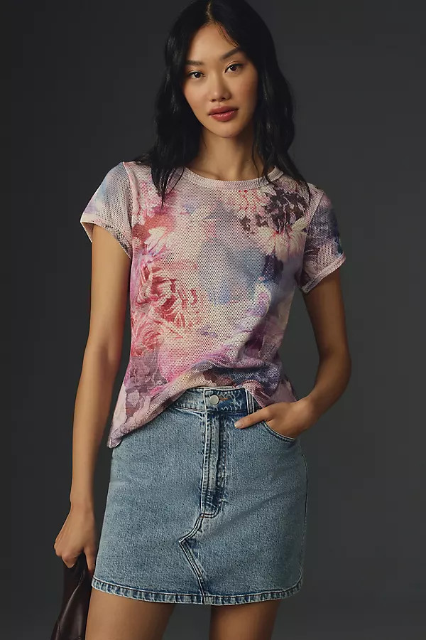 Pilcro Mesh Ringer Tee | Anthropologie (US)