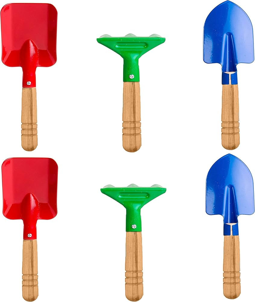 Kids Gardening Tools Set, 6PCS Gardening Tools for Kids Metal with Sturdy Wooden Handle Safe Gard... | Amazon (US)
