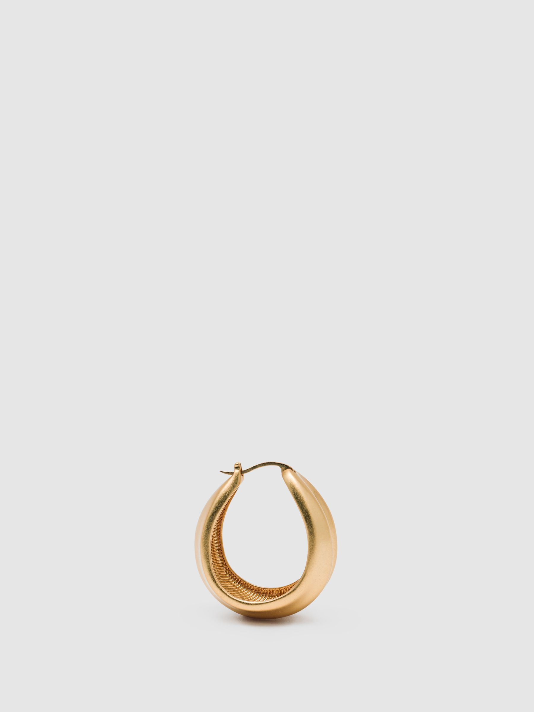 Sculptural Hoop Earrings in Gold Tone | Reiss UK