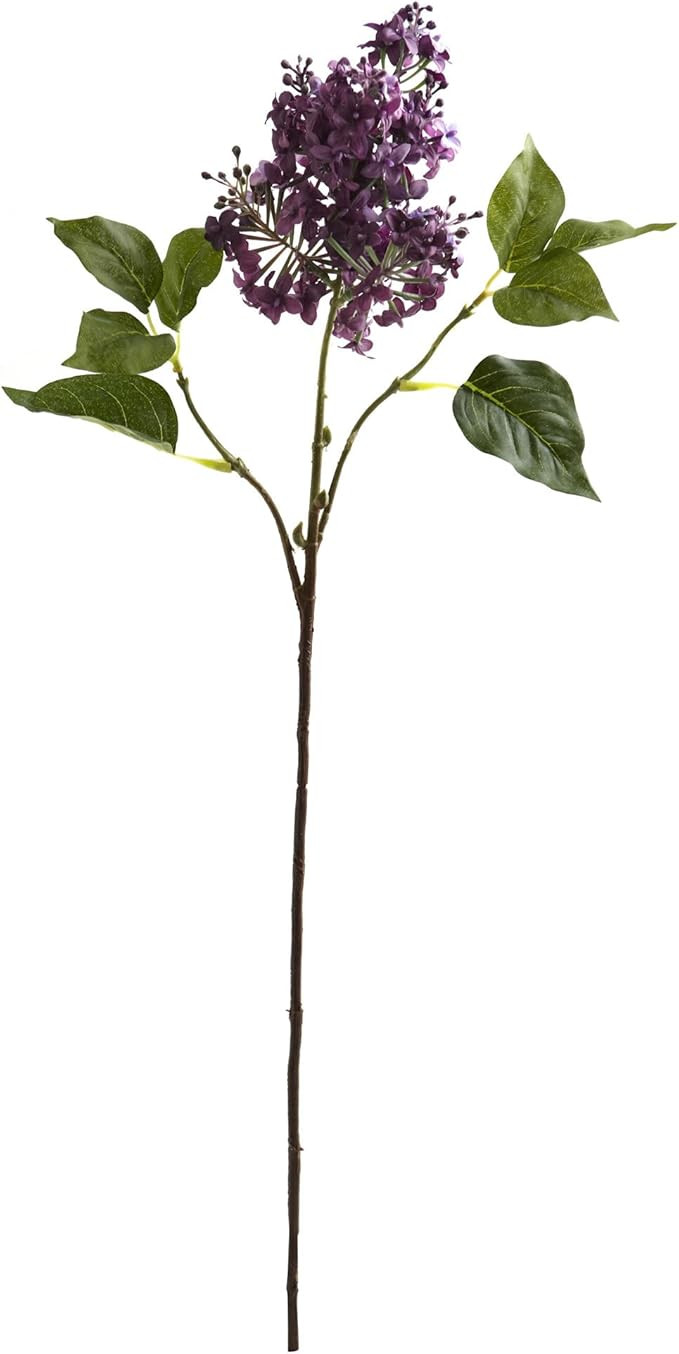 Nearly Natural Lilac Flower (Set of 6) Artificial Plant, 30"H x 8"W x 6"D, Purple | Amazon (US)