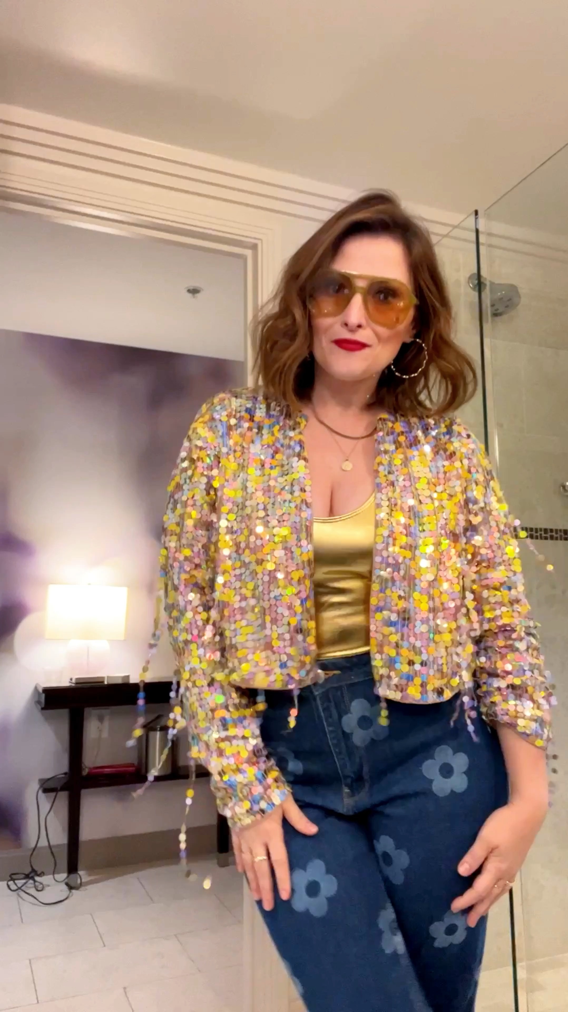 I always say I don’t like costume parties, but then I end up getting really into them. 🤣🎃 I reccomend you size up on the body suit. I’m wearing a medium, but wish I got the large. Jeans: size 12 - they have some decent stretch. 

#LTKMidsize #LTKFindsUnder100 #LTKVideo