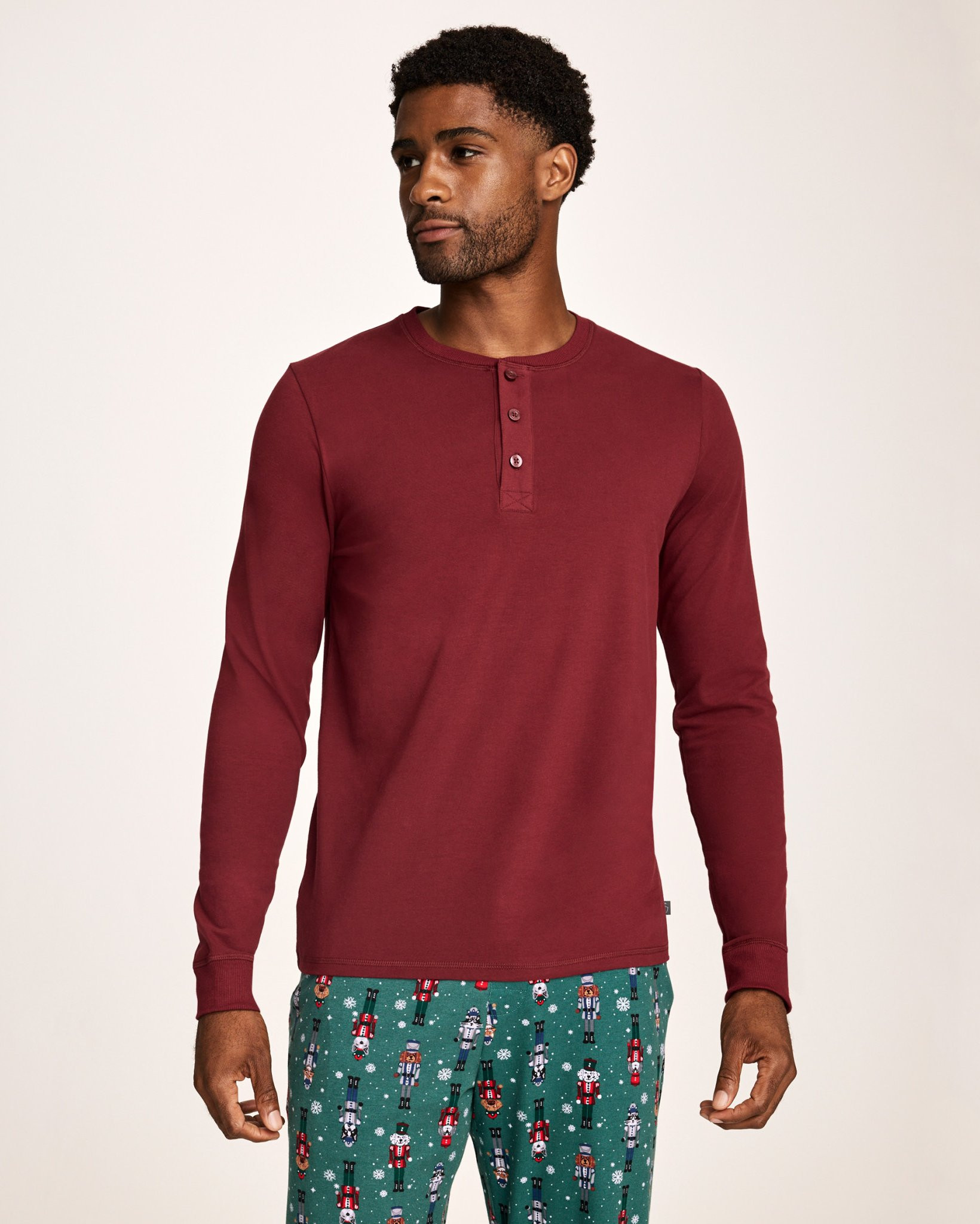 Men's Fam Jams Long Sleeve Henley | Jockey