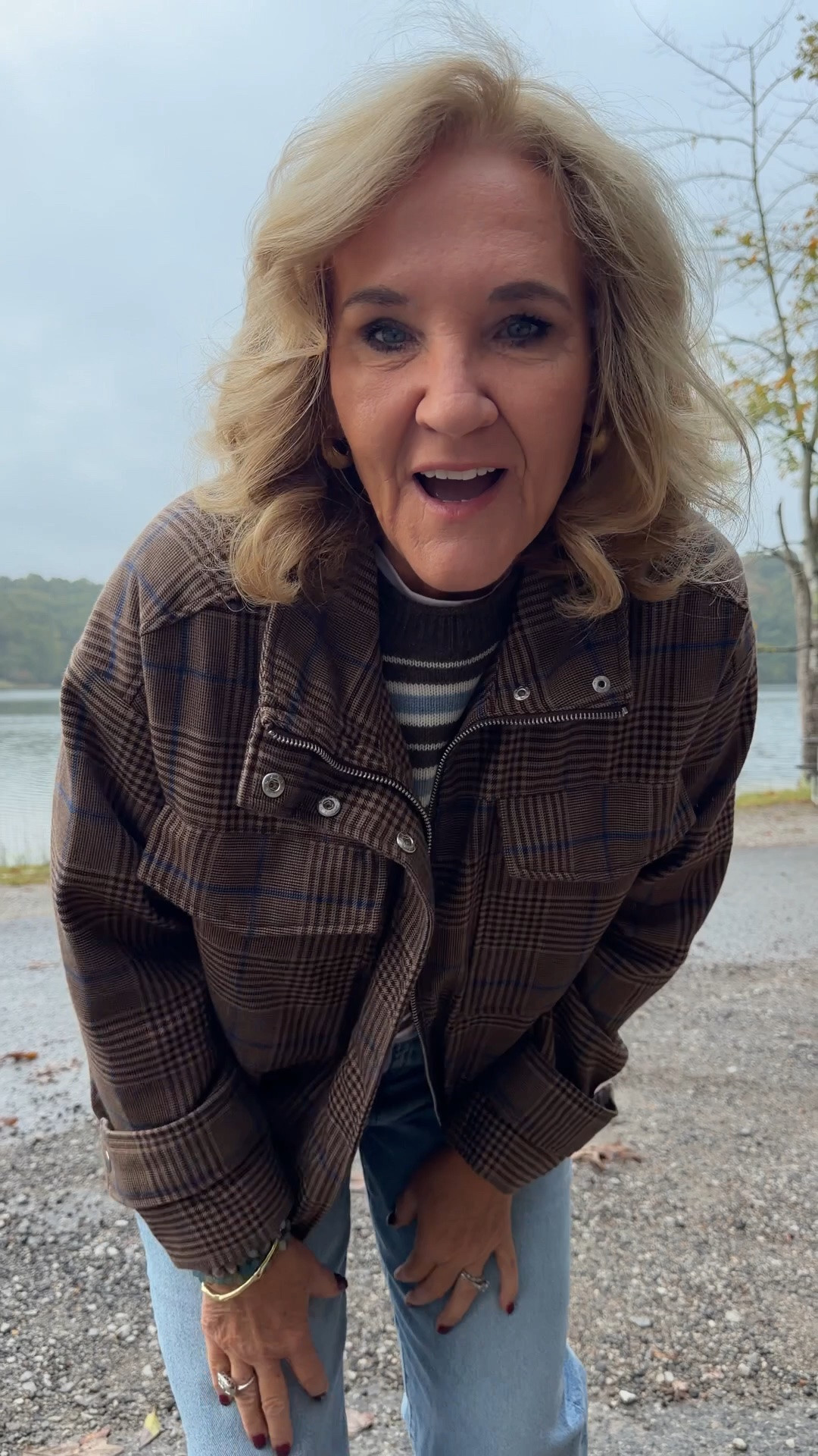 Heading home. Love the little park Fall Creek Falls. The hotel is modern but simple. 
Jacket medium 
Sweater medium 
White tee large 
Jeans 1.0 love these! 
Sneakers are a favorite for travel 
20% off my bracelets code NANETTE20