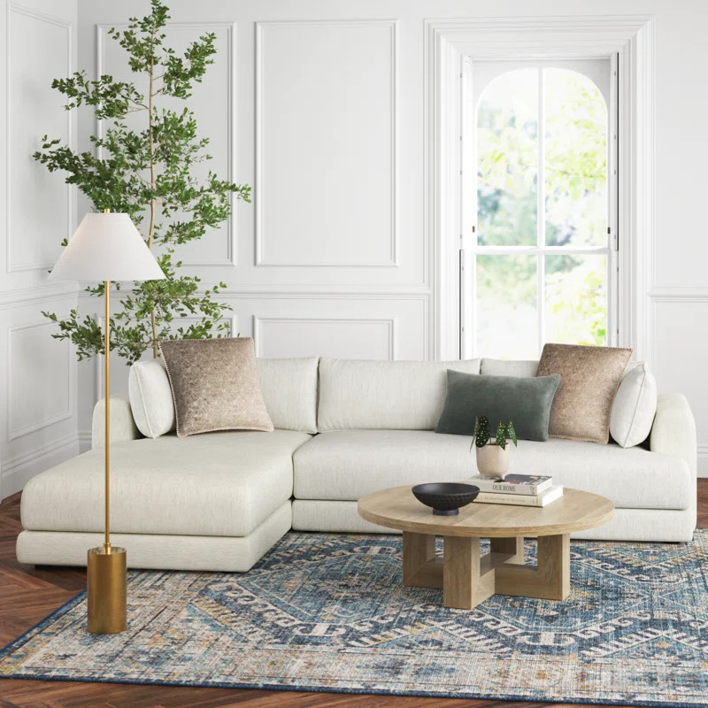 Aldridge Upholstered Chaise L-Sectional | Wayfair North America