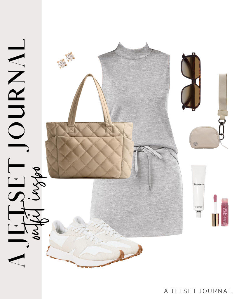 This gray sporty two-piece skirt set is perfect for New Balance 327 sneakers. You can also use this puffer tote bag and Pander wrist wallet for quick access to keys and cash if you are on the go.

#LTKSeasonal #LTKSaleAlert #LTKTravel
 

 