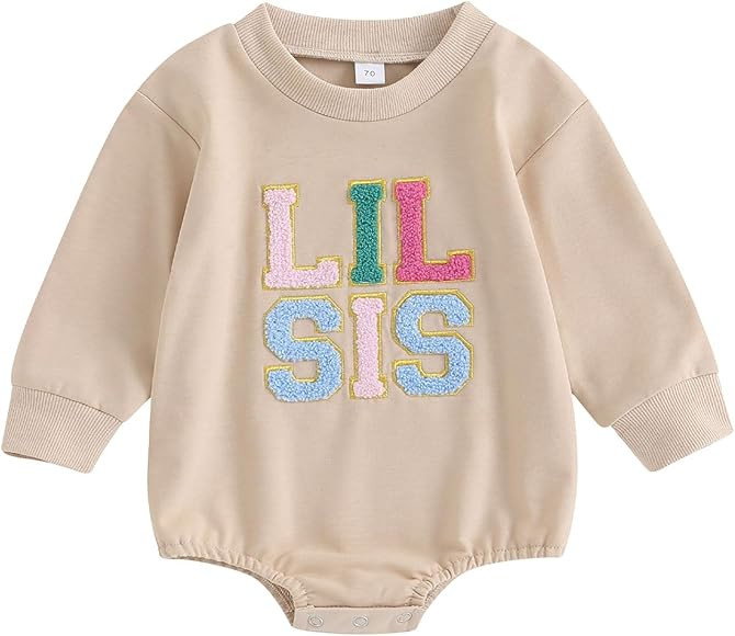 LIOMENGZI Toddler Baby Sister Romper Big Sister Little Sister Matching Clothes Fall Outfit Infant... | Amazon (US)