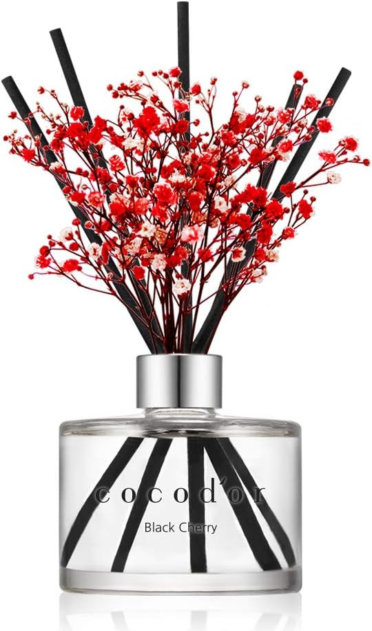 Cocodor Preserved Real Flower Reed Diffuser / Black Cherry / 6.7oz(200ml) / 1 Pack / Reed Diffuse... | Amazon (US)