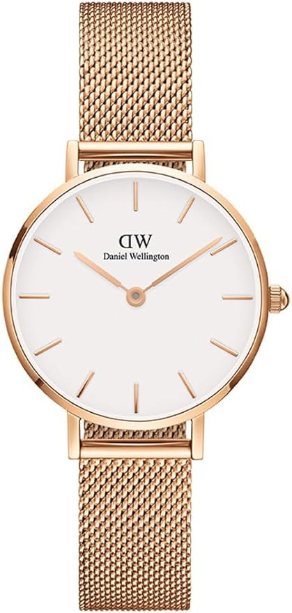 Daniel Wellington Petite Melrose, Rose Gold Watch, 28mm, Mesh, for Women | Amazon (UK)