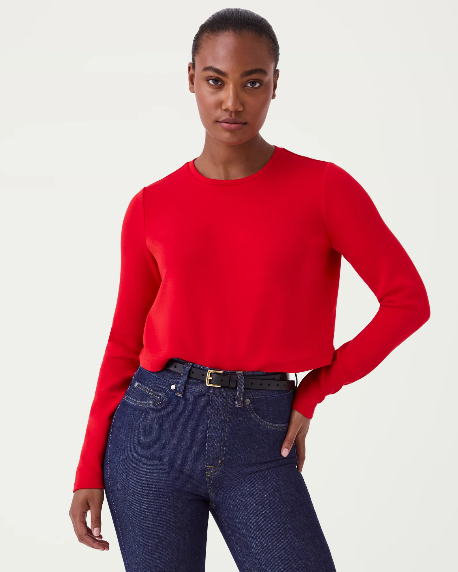 AirEssentials Cropped Long Sleeve Top | Spanx