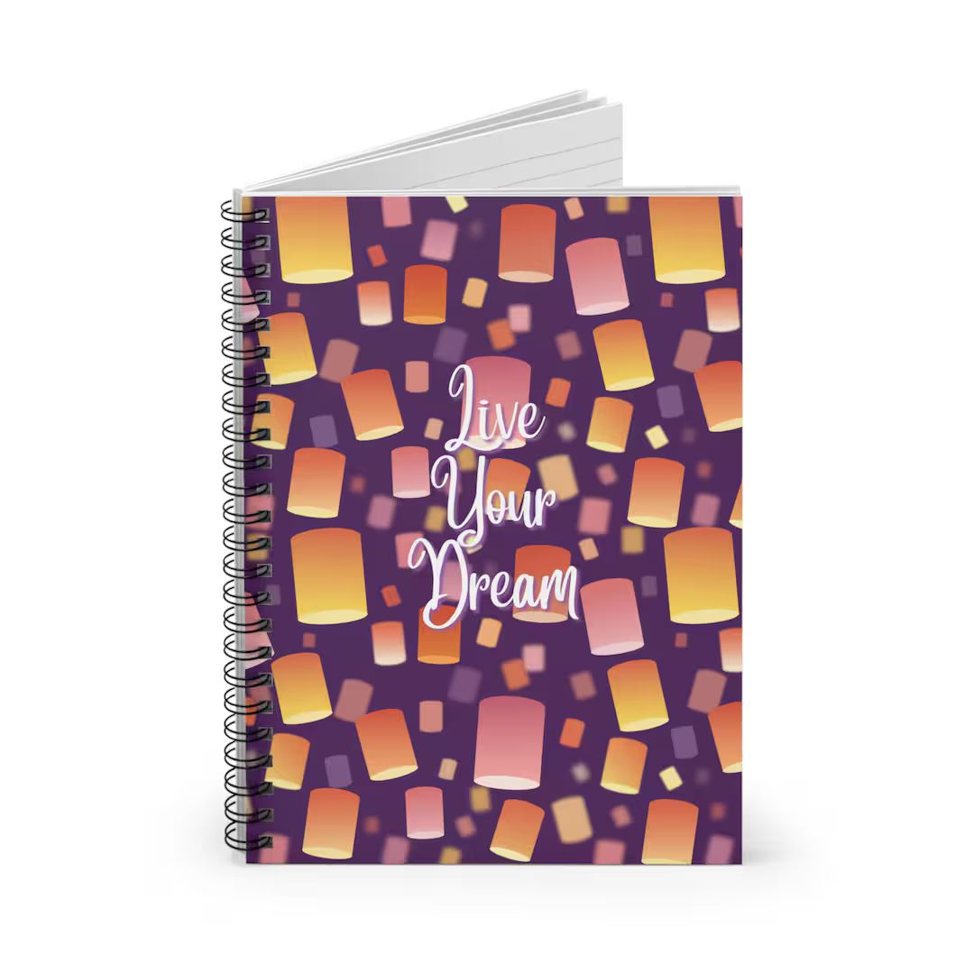 Live Your Dream Tangled Inspired Spiral Notebook Ruled Line Journal - Etsy | Etsy (US)