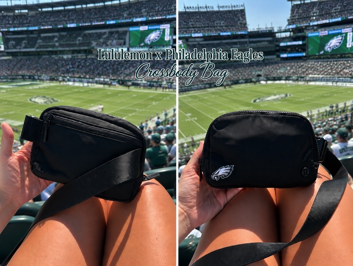 This limited edition Lululemon x Philadelphia Eagles game day crossbody bag is FINALLY back in stock since November on the NFL shop for under $50 😳🦅
Snag it while you can because these flew off the shelves last season!
Perfect gift for your football loving girlfriend or mom - stadium friendly size **

This black crossbody is cute, practical, and so easy to style with your Eagles game day outfit as an accessory 🏈 💚

#LTKFall #LTKWomens #LTKActive #PhiladelphiaEagles #Eagles #FlyEaglesFly #EaglesNation #EaglesFans #EaglesGameDay #EaglesFootball #NFL #NFLFashion #FootballSeason #GameDay

#LTKSaleAlert #LTKSeasonal #LTKootd