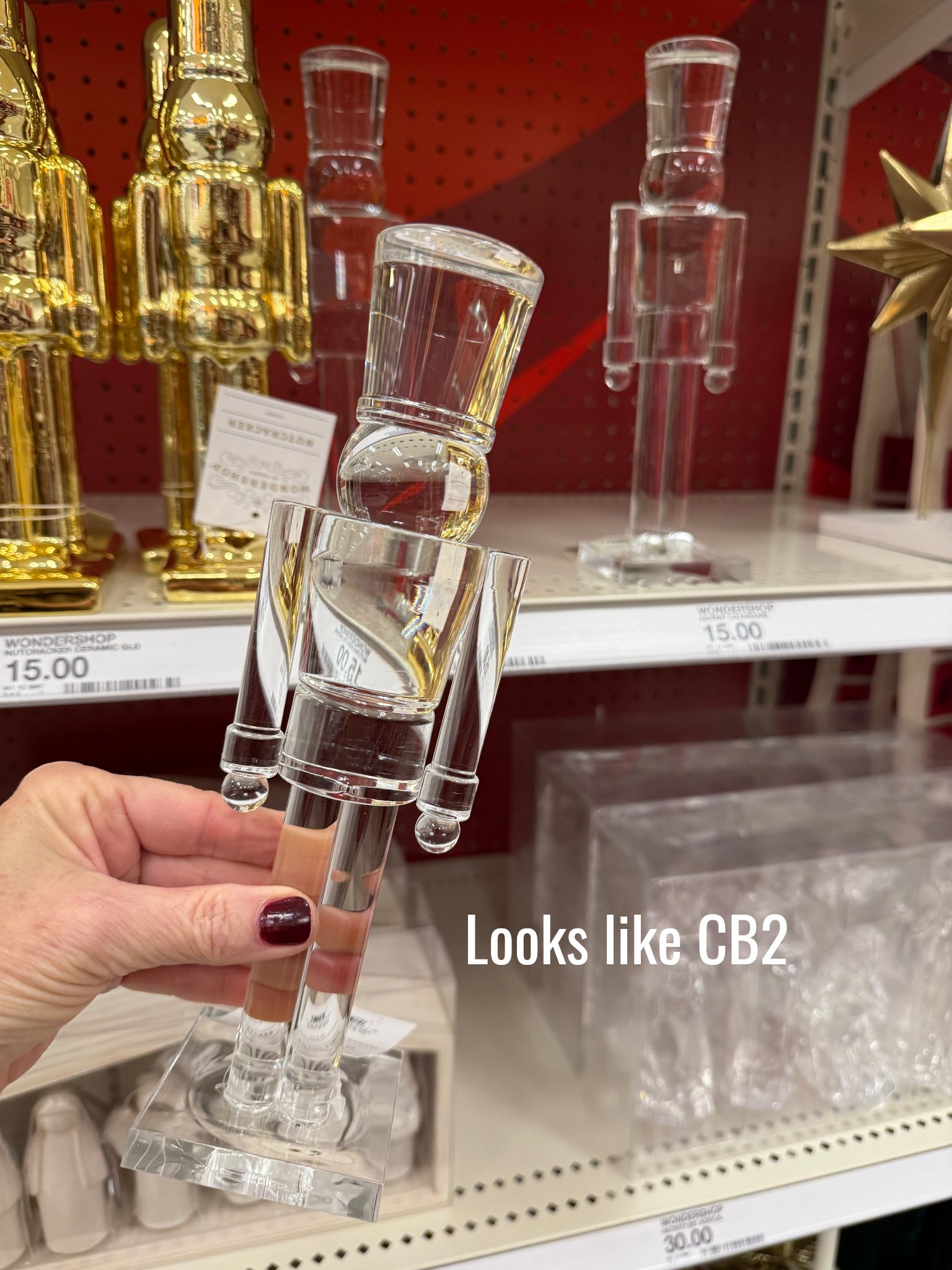Acrylic nutcracker for $15
Looks like CB2 | $179

#LTKSeasonal #LTKHoliday #LTKHome