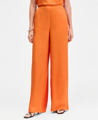 I.N.C. International Concepts Women's Wide-Leg Satin Pants, Exclusively at Macy's - Macy's | Macy's