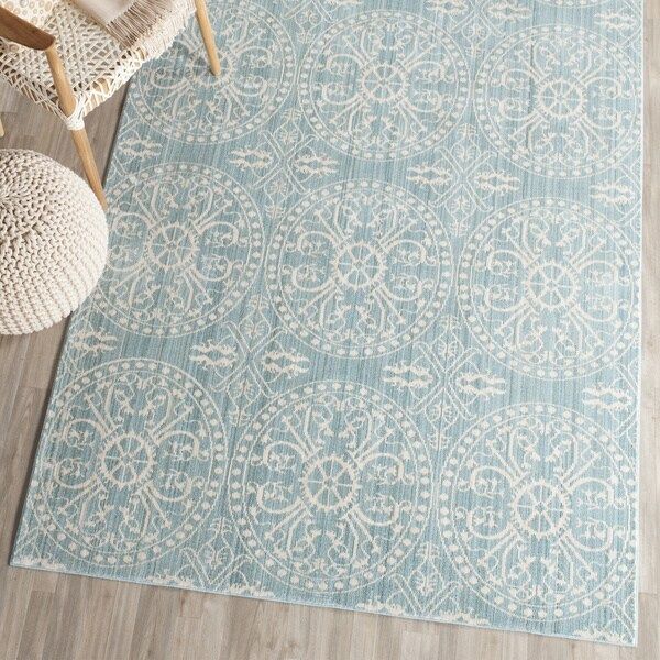 Safavieh Valencia Alpine/Cream Polyester Rug (8' x 10') | Bed Bath & Beyond