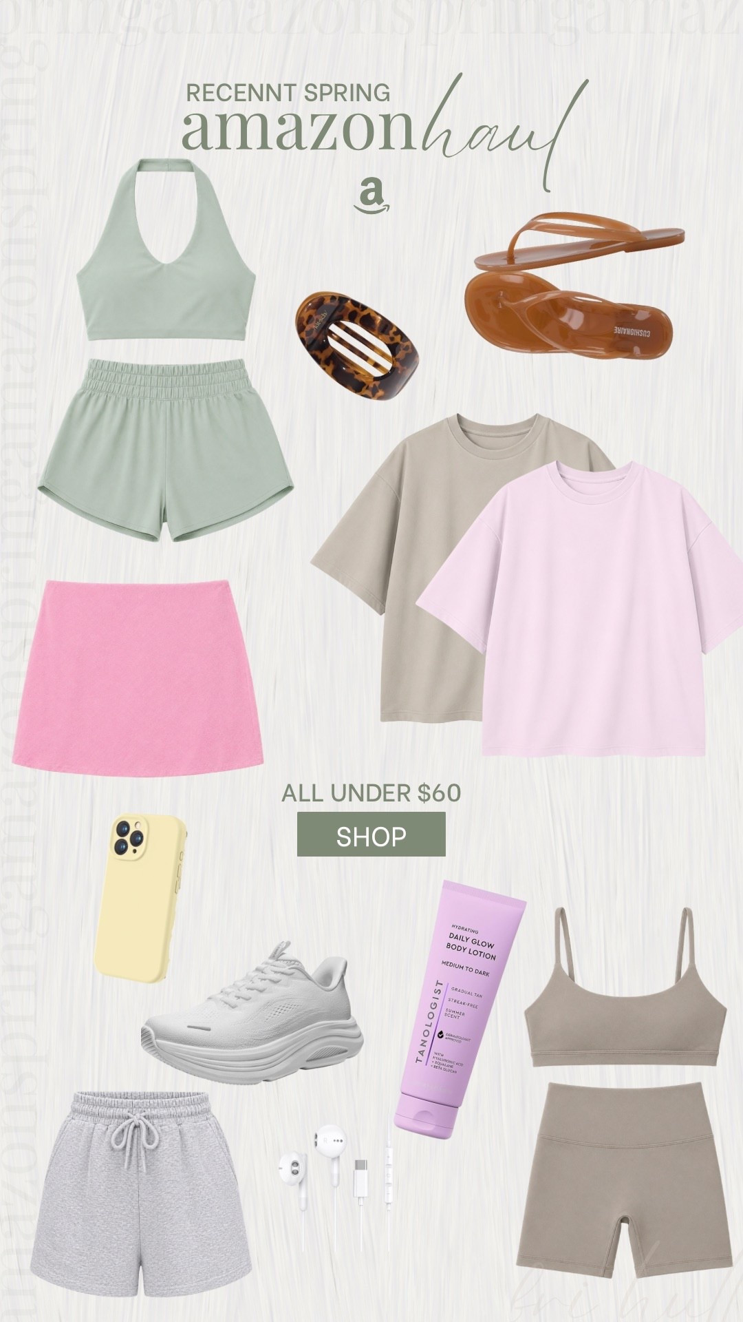 My recent amazon spring haul! Everything under $60

Oversized tshirts, spring outfits 2026, workout sets, walking shoes, self tanner, flat claw clip, butter yellow phone case, chord headphones, jelly sandals

#LTKdayinmylife #LTKBeauty #LTKSeasonal
