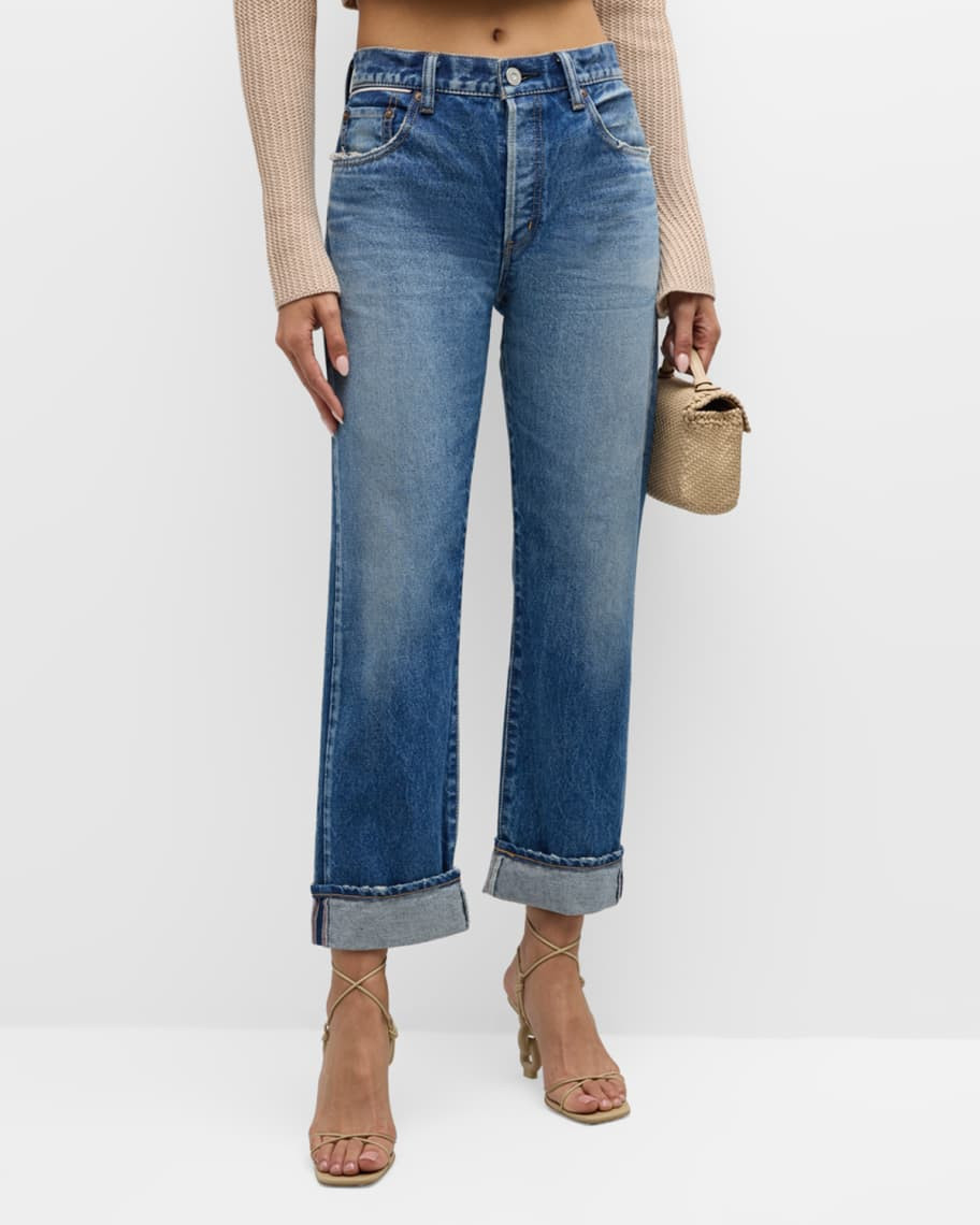 MOUSSY VINTAGE Foxwood Straight-Leg Jeans | Neiman Marcus