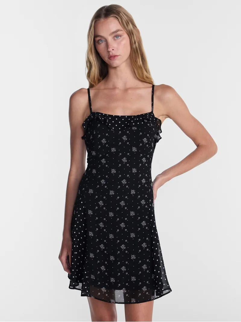 No Boundaries Printed Swing Mini Dress, Women's XXS-XXL | Walmart (US)