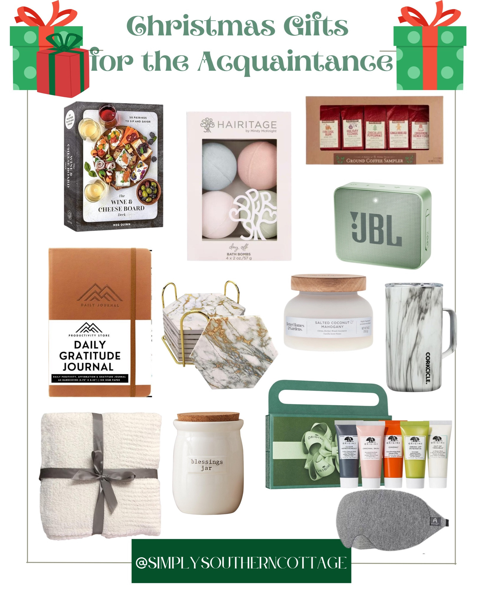 Gift guides - Christmas gift ideas for neighbors - Christmas gift ideas for coworkers - Christmas gift ideas for acquaintances- Christmas gift ideas for church members 

#LTKGiftGuide #LTKHoliday #LTKSeasonal