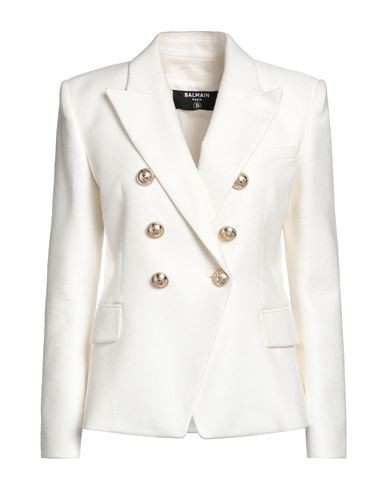 Balmain Woman Blazer White Size 6 Wool | YOOX (US)