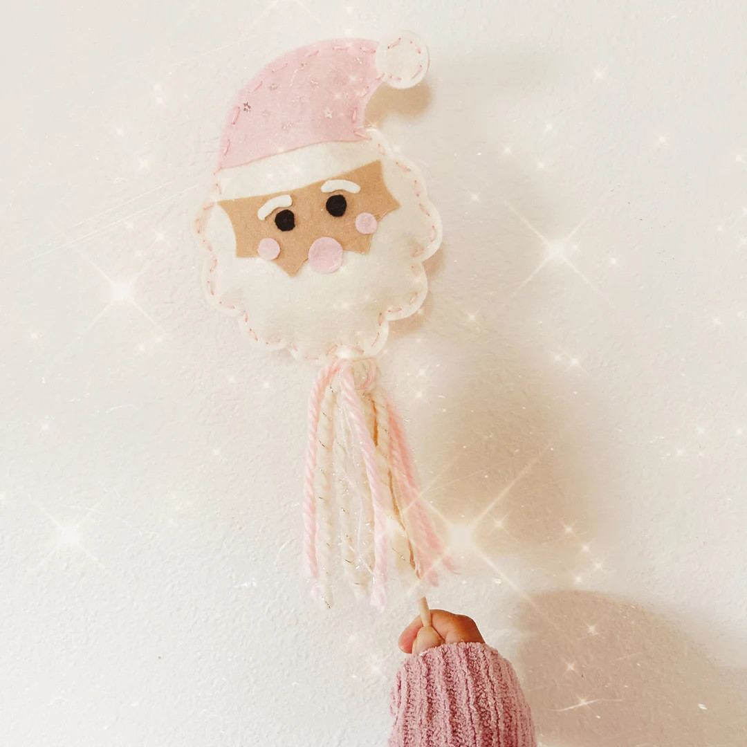 MADE TO ORDER | Pink Santa Wand |  Felt Wands | Christmas gifts | Felt toys | Santa | toddler gif... | Etsy (US)