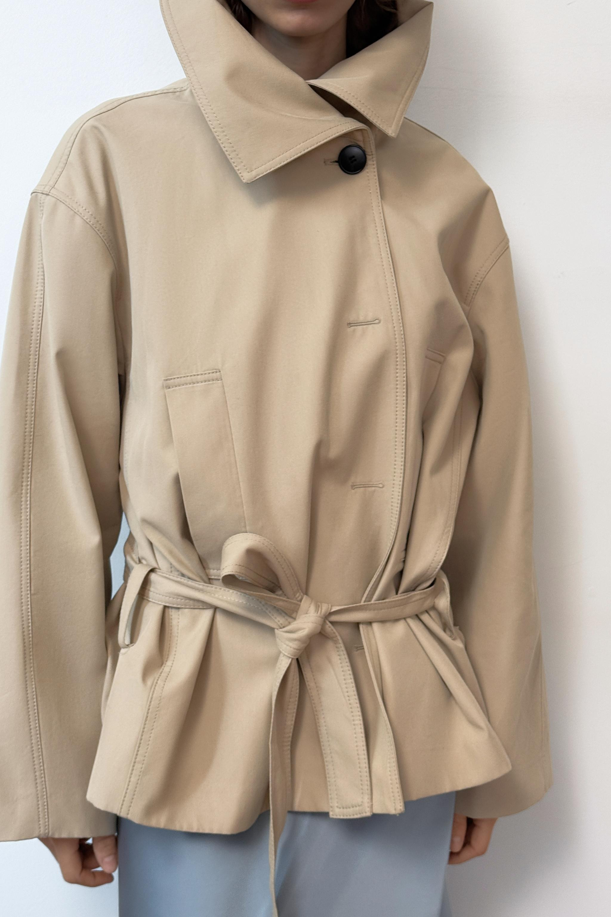 SHORT TRENCH COAT WITH BELT | Zara UK