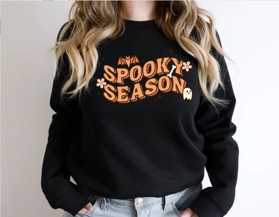 Spooky Season Sweatshirt  Crewneck Sweatshirt  Spooky - Etsy | Etsy (US)