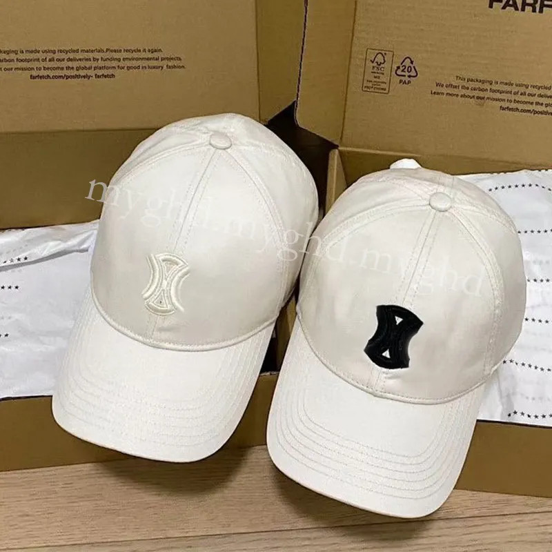 Fashion Baseball Cap Embroidered Hats Black White 2Colors With Dust Opp Bag 24090 | DHGate