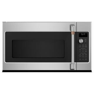 Cafe 1.7 cu. ft. Over the Range Convection Microwave in Stainless Steel with Sensor Cooking CVM51... | The Home Depot