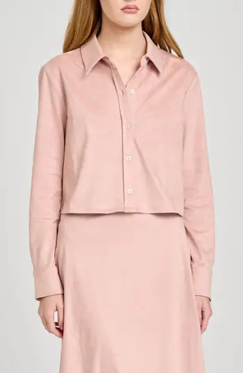 Chandler Long Sleeve Crop Button-Up Shirt | Nordstrom