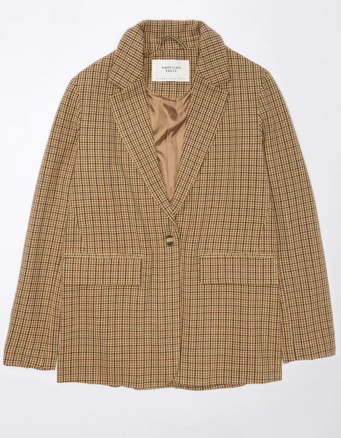 AE Oversized Plaid Boyfriend Blazer | American Eagle Outfitters (US & CA)