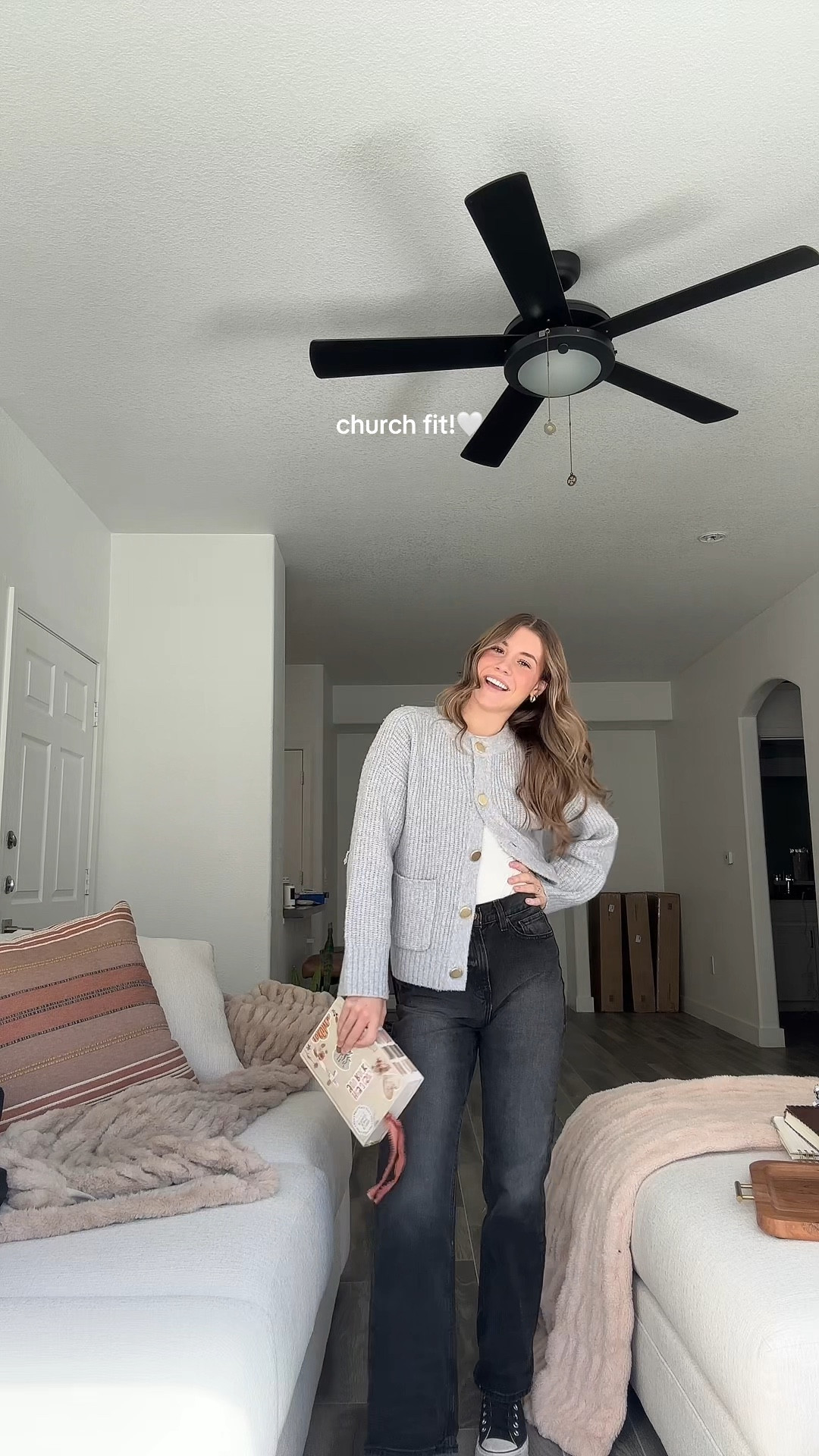 sweater is a size small and jeans are a 25!