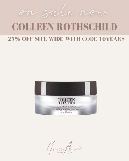 Dual Enzyme Polish 

25% off at Colleen Rothschild for their 10 year anniversary sale! Use code 10YEARS!

#LTKbeauty #LTKGiftGuide #LTKsalealert