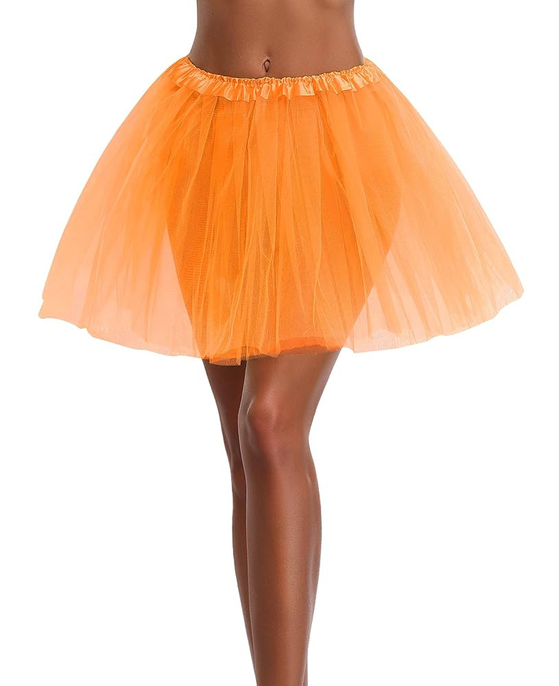 Women's, Teen, Adult Classic Elastic 3, 4, 5 Layered Tulle Tutu Skirt | Amazon (US)