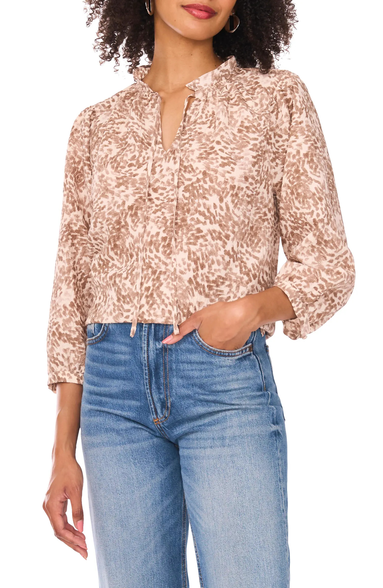 Tie Neck Peasant Top | Nordstrom