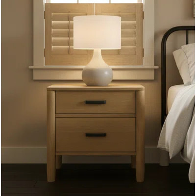 Dawes 26" Nightstand In Enhanced Natural Oak | Wayfair North America